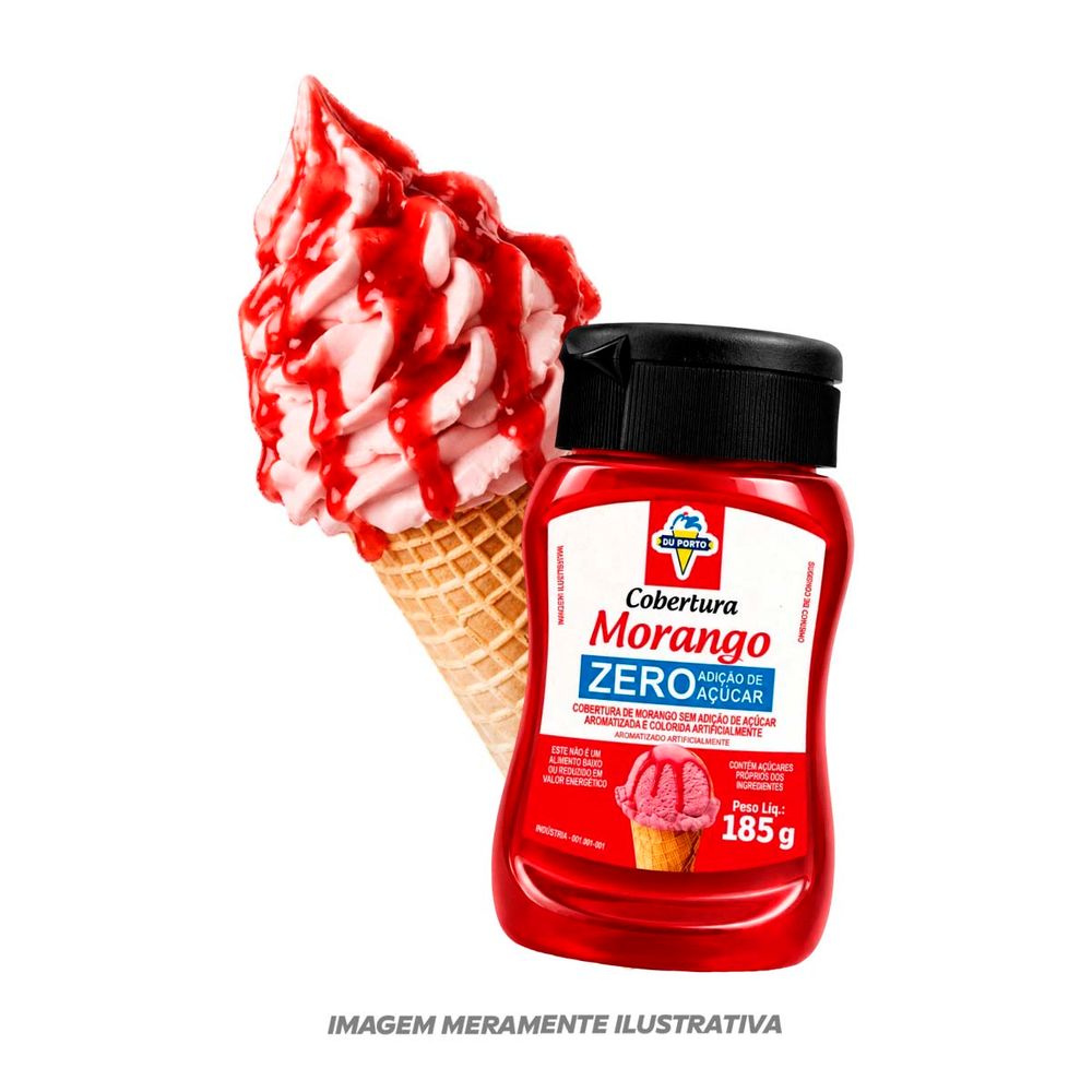 Cobertura Du Porto Zero Sabor Morango 185g-3-